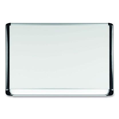 MasterVision Lacquered steel magnetic dry erase board, 24 x 36, Silver/Black