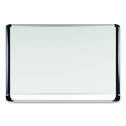 MasterVision Lacquered steel magnetic dry erase board, 36 x 48, Silver/Black