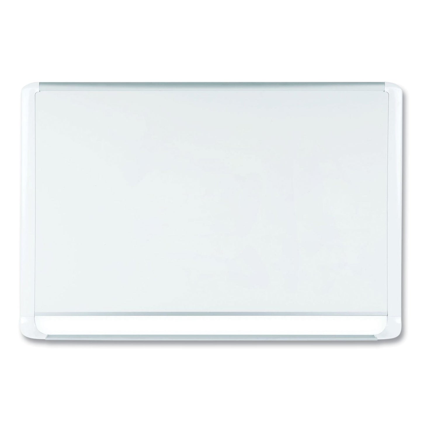 MasterVision Lacquered steel magnetic dry erase board, 36 x 48, Silver/White
