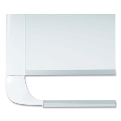 MasterVision Lacquered steel magnetic dry erase board, 36 x 48, Silver/White