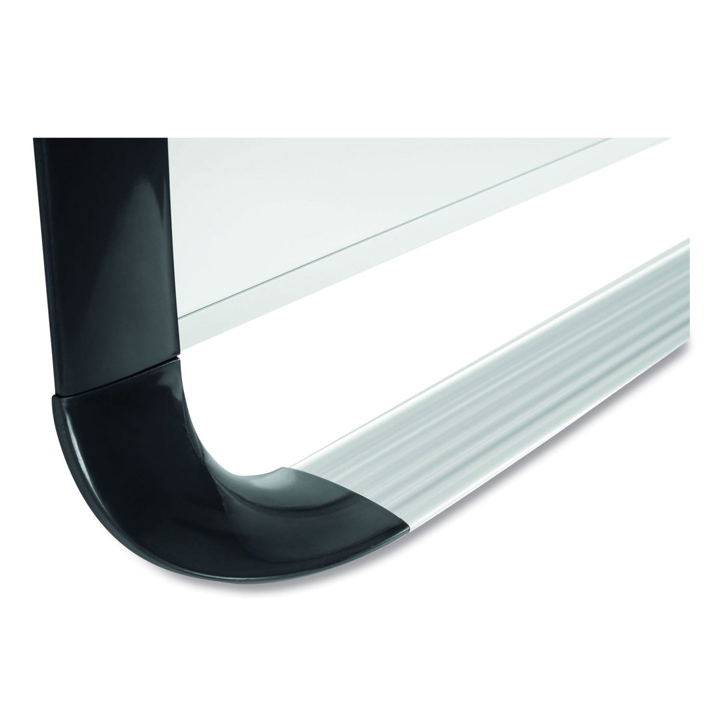MasterVision Lacquered steel magnetic dry erase board, 48 x 96, Silver/Black