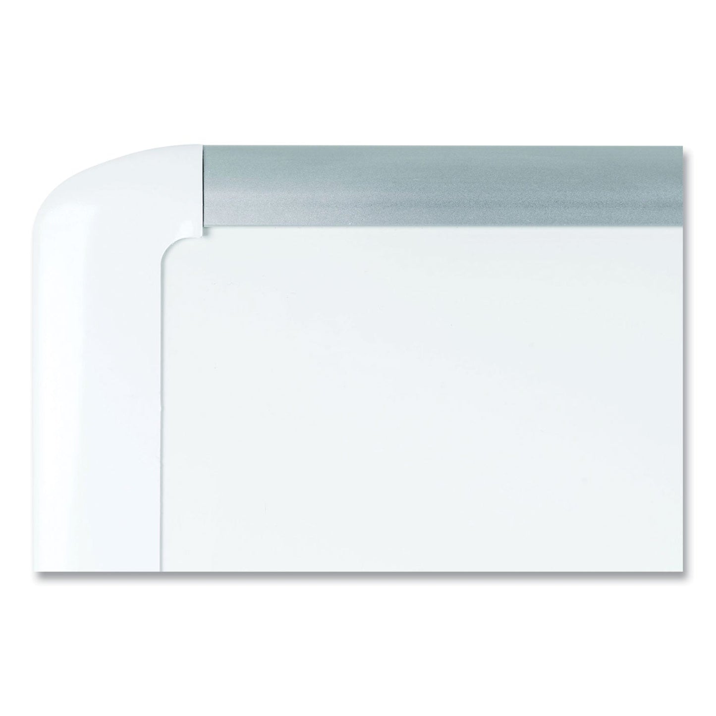 MasterVision Lacquered steel magnetic dry erase board, 48 x 96, Silver/White