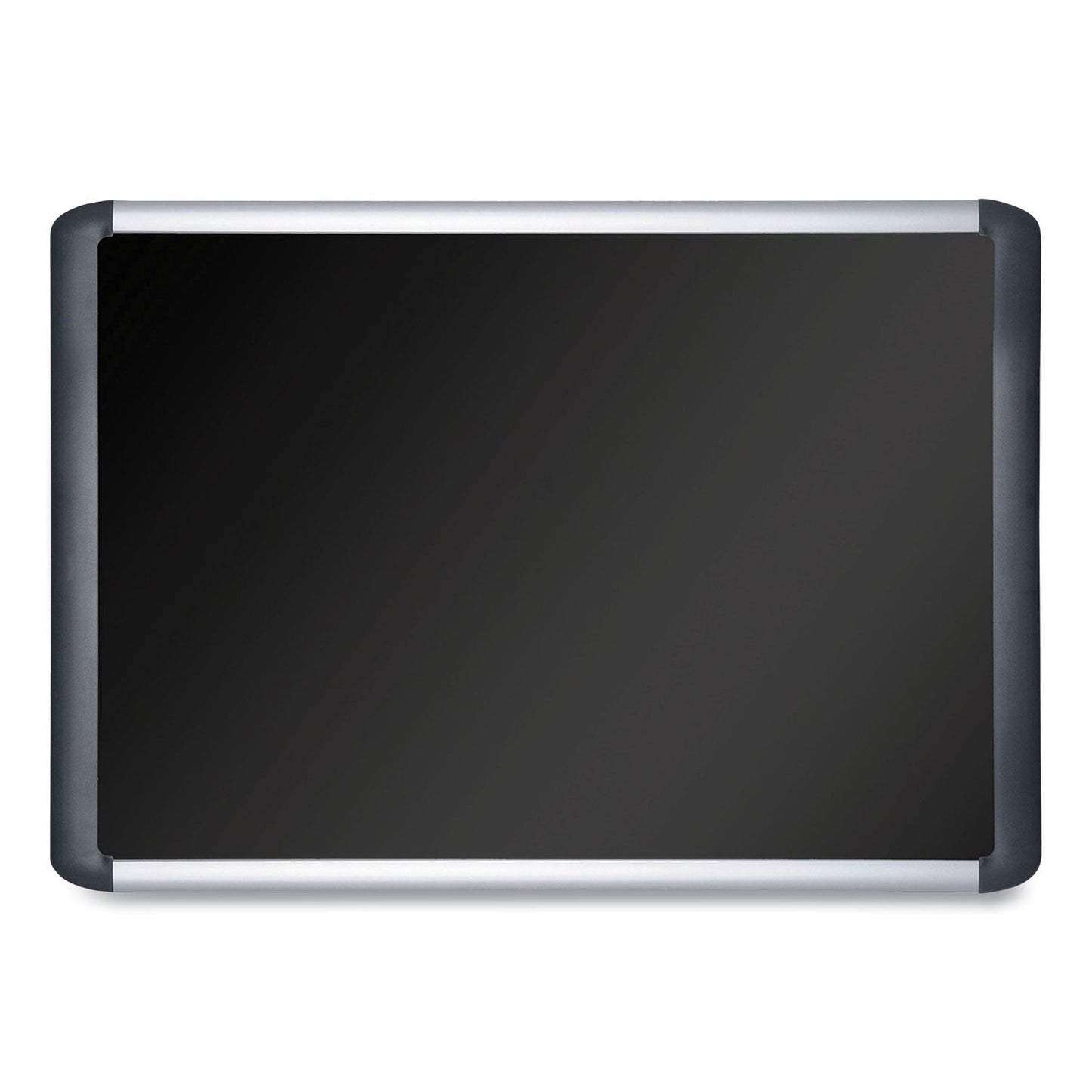 MasterVision Black fabric bulletin board, 96 x 48, Silver/Black