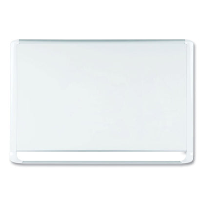 MasterVision Lacquered steel magnetic dry erase board, 48 x 72, Silver/White