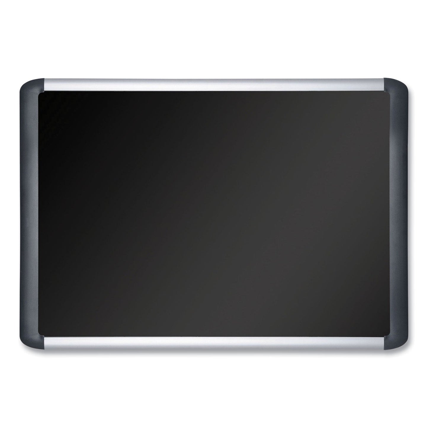 MasterVision Black fabric bulletin board, 48 x 72, Silver/Black