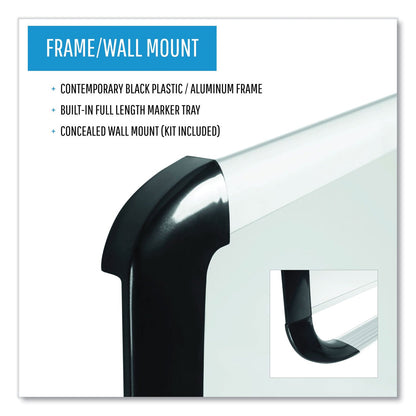 MasterVision Porcelain Magnetic Dry Erase Board, 48x72, White/Silver