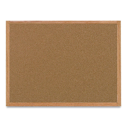 MasterVision Value Cork Bulletin Board with Oak Frame, 36 x 48, Natural