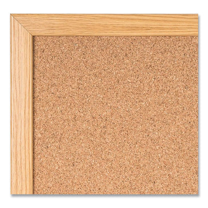 MasterVision Value Cork Bulletin Board with Oak Frame, 36 x 48, Natural