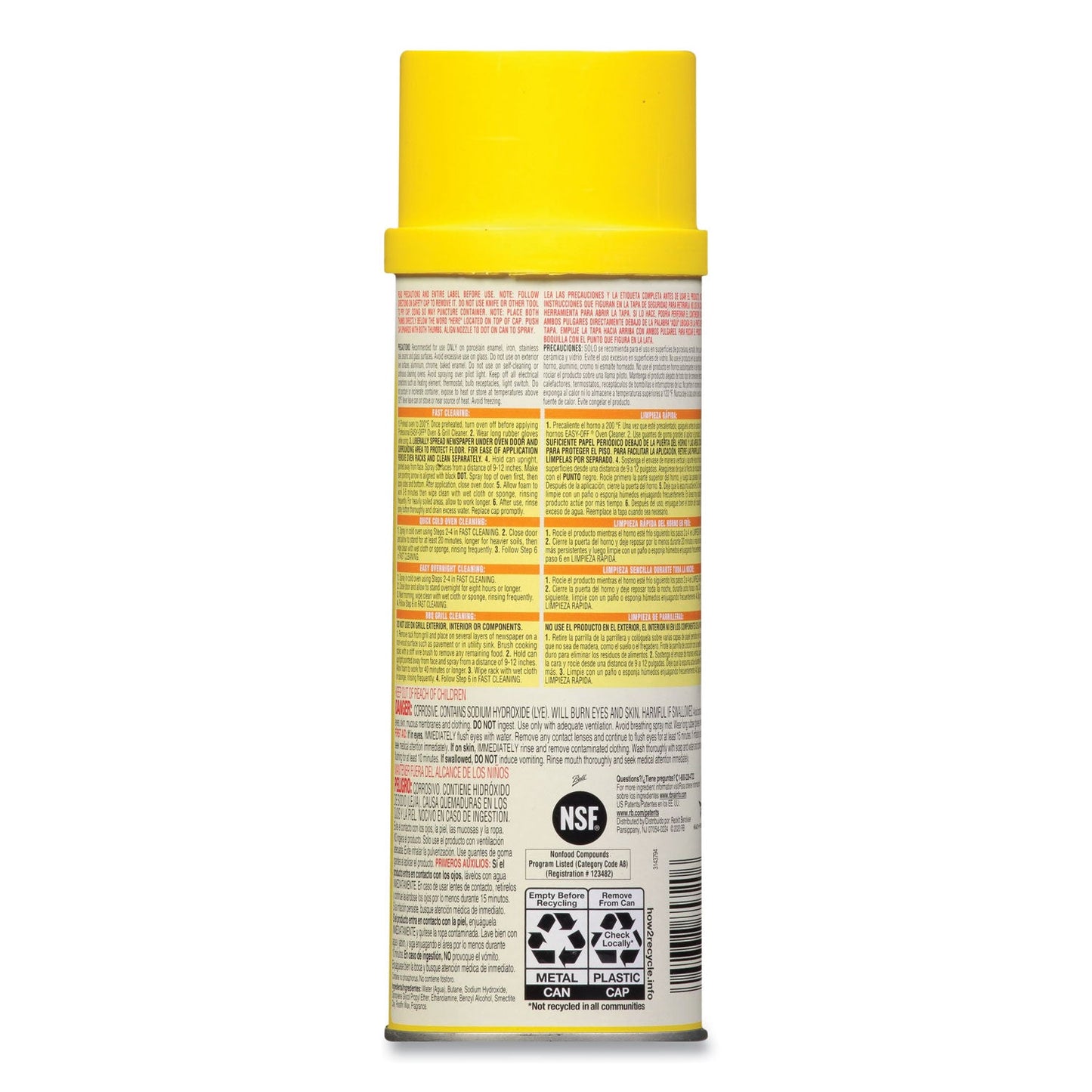 Professional EASY-OFF Oven and Grill Cleaner, 24 oz Aerosol, 6/Carton