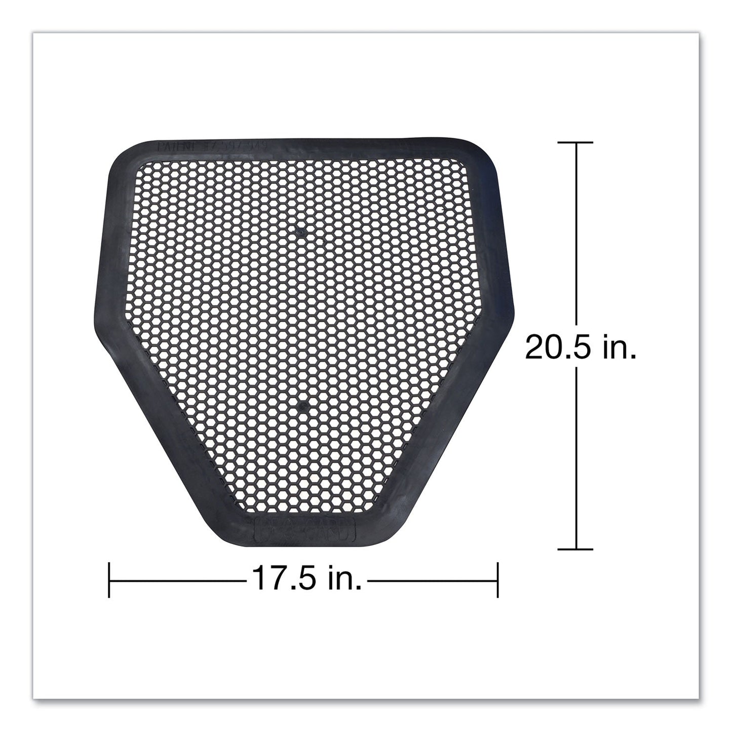 Big D Industries Deo-Gard Disposable Urinal Mat, Charcoal, Mountain Air, 17.5 x 20.5, 6/Carton