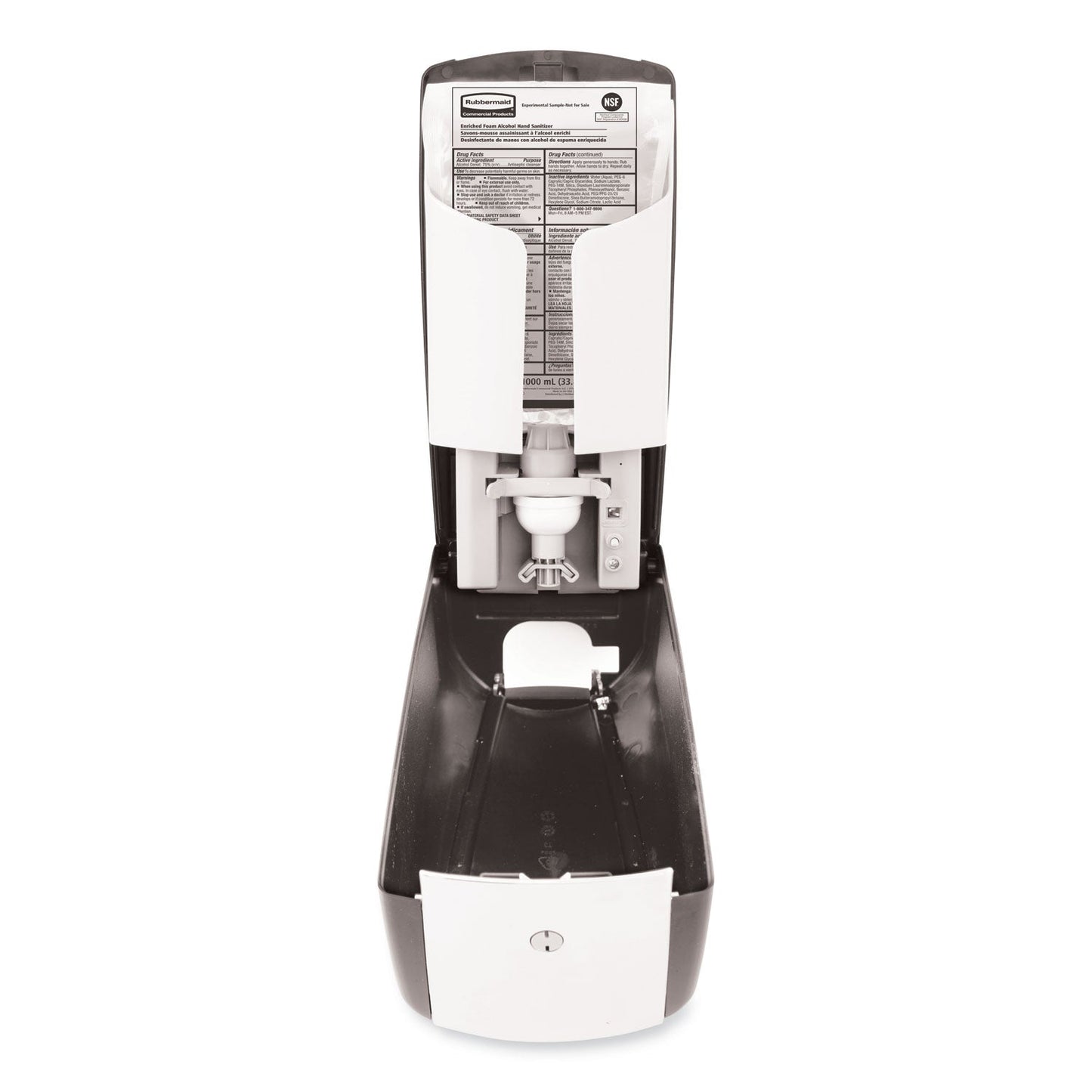 Rubbermaid AutoFoam Touch-Free Dispenser, 1,100 mL, 5.2 x 5.25 x 10.9, Black/Chrome