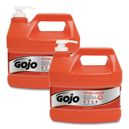 GOJO NATURAL ORANGE Pumice Hand Cleaner, Citrus, 1 gal Pump Bottle, 2/Carton