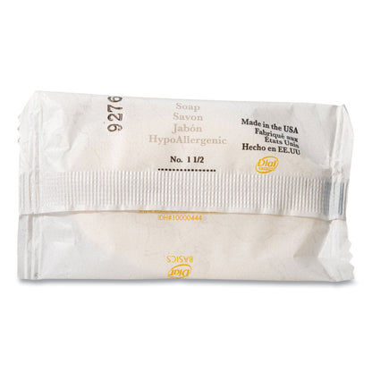 Dial Amenities Cleansing Soap, Pleasant Scent, # 1 1/2 Individually Wrapped Bar, 500/Carton