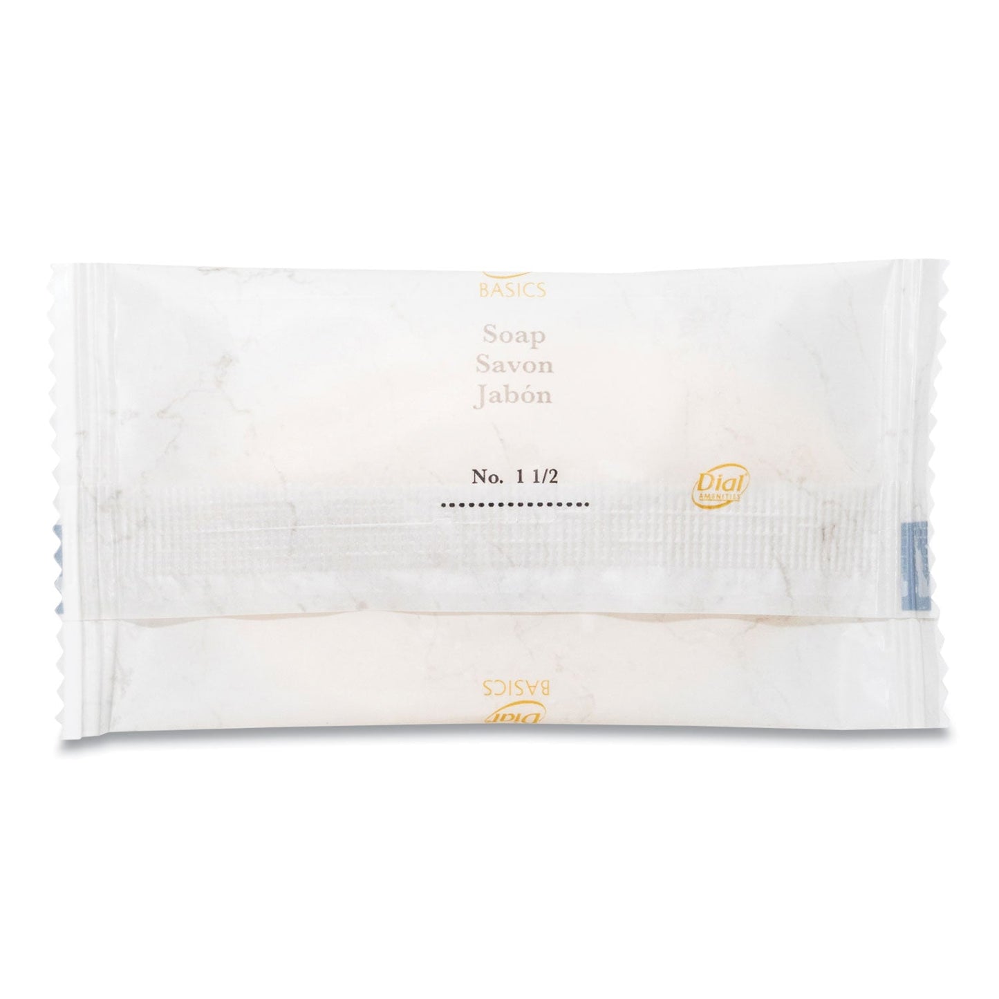 Dial Basics Deodorant Bar Soap, # 1 1/2 Individually Wrapped Bar, 500/Carton