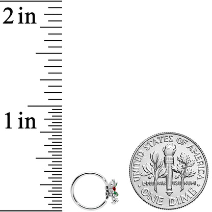 20G 5/16 Tiny Ladybug Leaves Nose Hoop
