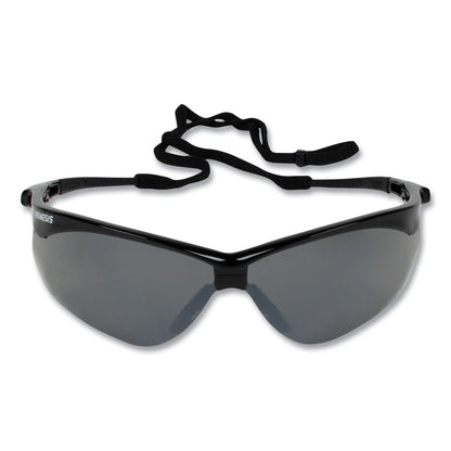 KleenGuard Nemesis Safety Glasses, Black Frame, Smoke Mirror Lens, 12/Box