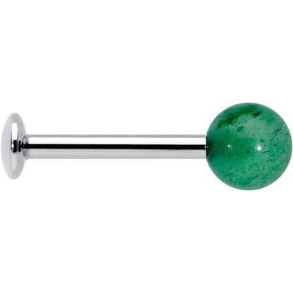 16G 5/16 Elegant Green Jade Internally Threaded Labret Tragus