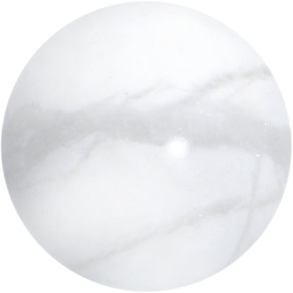 16G 5/16 Elegant White Howlite Internally Threaded Labret Tragus