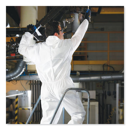 KleenGuard A20 Breathable Particle Protection Coveralls, Elastic Back, Hood and Boots, Large, White, 24/Carton