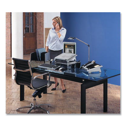 Fellowes Office Suites Paper Clip Cup, Plastic, 2.44 x 2.19 x 3.25, Black/Silver