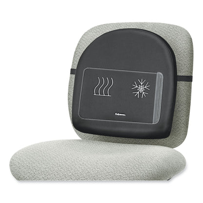 Fellowes Heat and Soothe Back Support, 14.5 x 3 x 13.63, Black