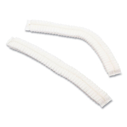 AmerCareRoyal Latex-Free Operating Room Cap, Pleated, Polypropylene, 21", White, 100 Caps/Pack, 10 Packs/Carton
