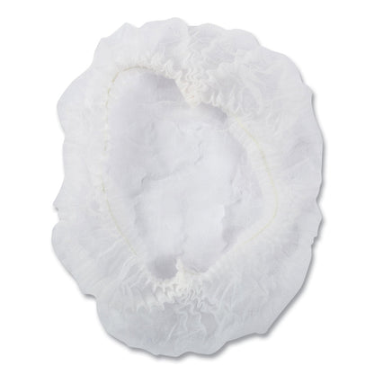 AmerCareRoyal Latex-Free Operating Room Cap, Pleated, Polypropylene, 21", White, 100 Caps/Pack, 10 Packs/Carton