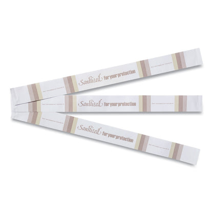 AmerCareRoyal Toilet Seat Bands, Brown/White, 2,000/Carton
