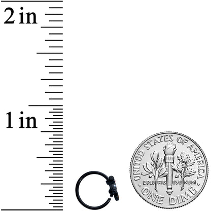20G 5/16 Black Baby Penguin Nose Hoop