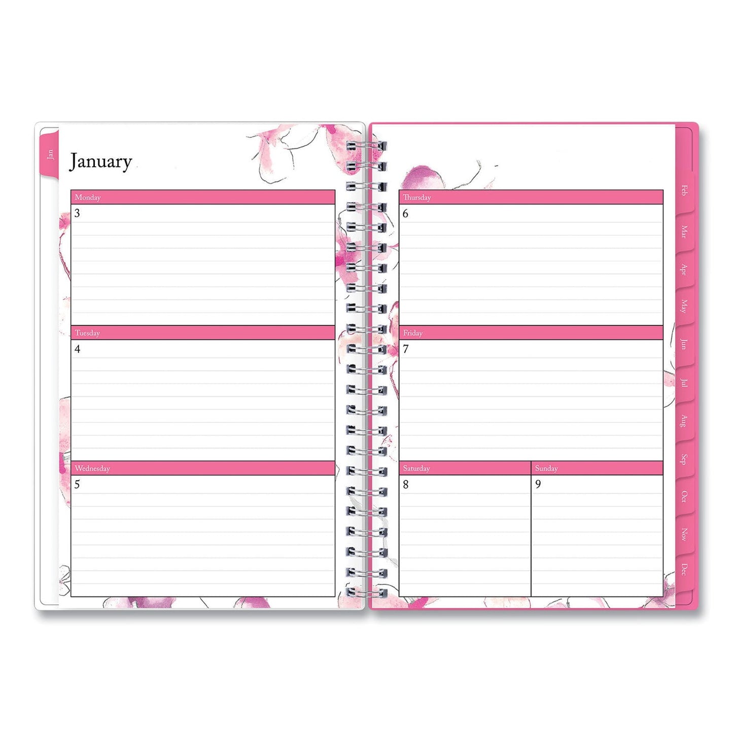 Blue Sky Breast Cancer Awareness Create-Your-Own Cover Weekly/Monthly Planner, Orchid Artwork, 8 x 5, 12-Month (Jan-Dec): 2023