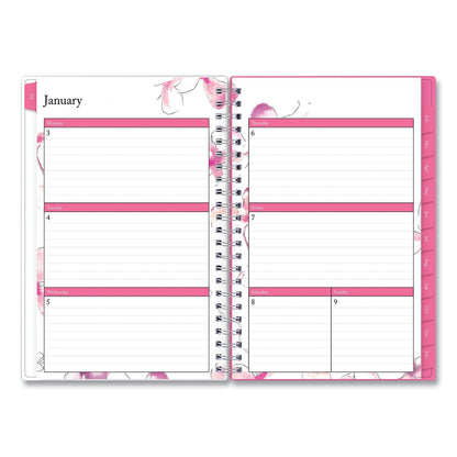 Blue Sky Breast Cancer Awareness Create-Your-Own Cover Weekly/Monthly Planner, Orchid Artwork, 8 x 5, 12-Month (Jan-Dec): 2023