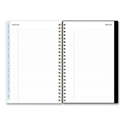 Blue Sky Baccara Dark Create-Your-Own Cover Weekly/Monthly Planner, Floral, 8 x 5, Gray/Black/Gold Cover, 12-Month (Jan-Dec): 2023