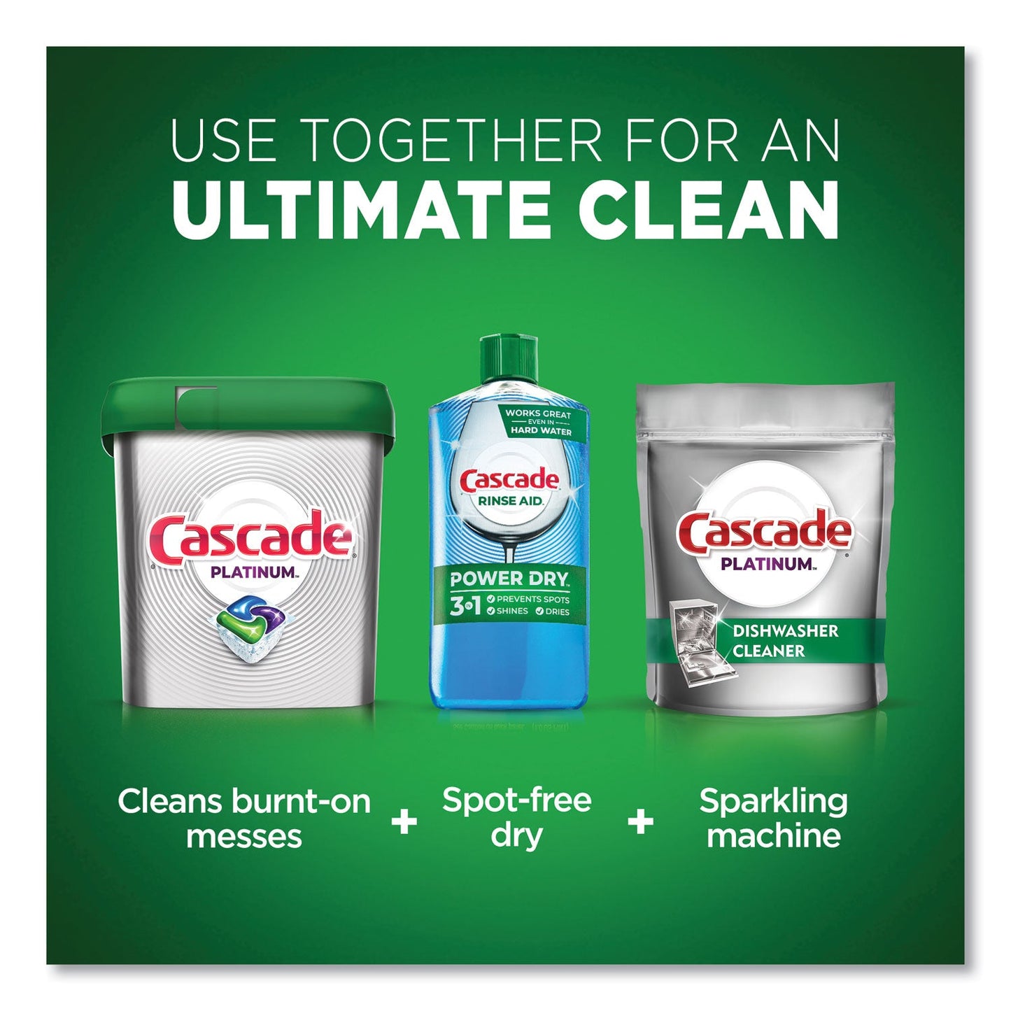 Cascade ActionPacs, Fresh Scent, 11.7 oz Bag, 21/Pack, 5 Packs/Carton