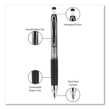 uniball 207 Mechanical Pencil with Lead and Eraser Refills, 0.7 mm, HB (#2), Black Lead, Assorted Barrel Colors, 3/Set