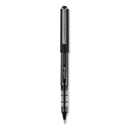 uniball VISION Roller Ball Pen, Stick, Bold 1 mm, Black Ink, Black Barrel, Dozen