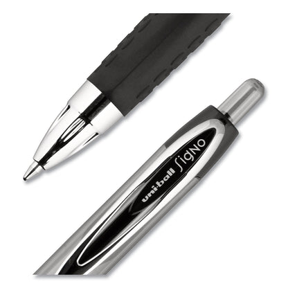 uniball Signo 207 Gel Pen Value Pack, Retractable, Medium 0.7 mm, Black Ink, Translucent Black Barrel, 36/Box