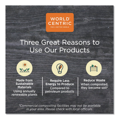 World Centric Fiber Lids for Bowls, 4.7" Diameter, Natural, Paper, 1,000/Carton