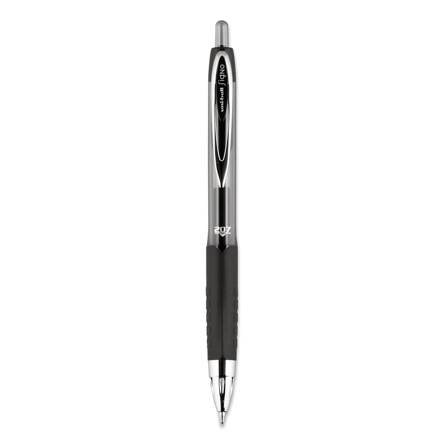 uniball Signo 207 Gel Pen Value Pack, Retractable, Medium 0.7 mm, Black Ink, Translucent Black Barrel, 36/Box