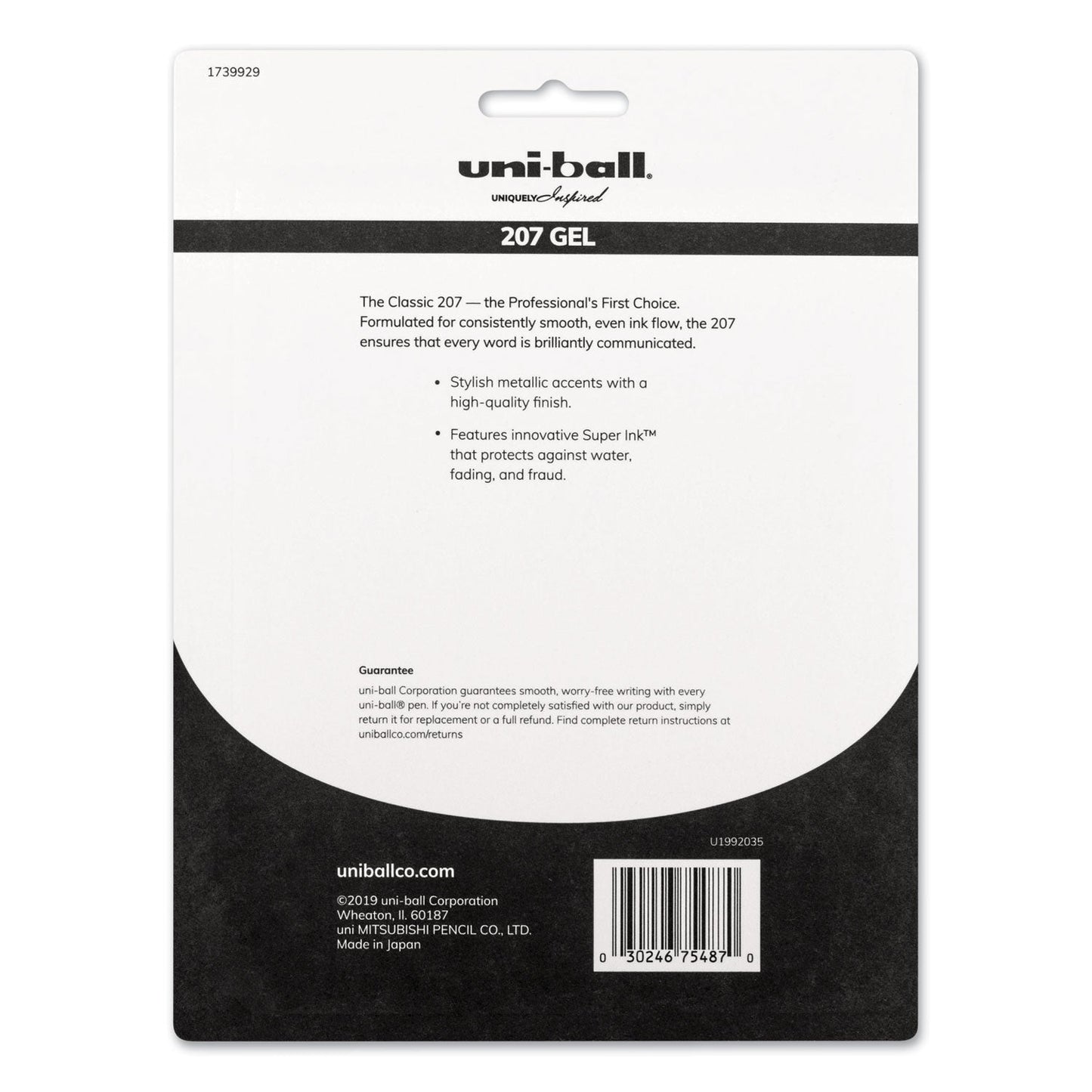 uniball Signo 207 Gel Pen, Retractable, Medium 0.7 mm, Assorted Ink and Barrel Colors, 8/Pack