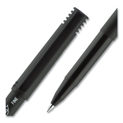 uniball ONYX Roller Ball Pen, Stick, Fine 0.7 mm, Black Ink, Black Matte Barrel, Dozen