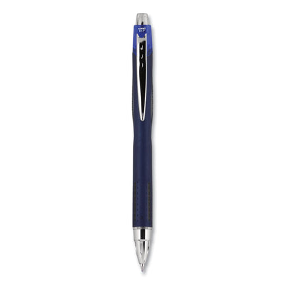 uniball Jetstream Retractable Ballpoint Pen, Fine 0.7 mm, Blue Ink, Blue Barrel