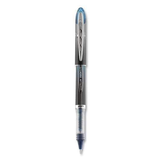 uniball VISION ELITE Roller Ball Pen, Stick, Extra-Fine 0.5 mm, Blue-Black Ink, Black/Blue Barrel