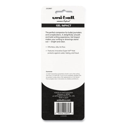 uniball Impact Bold Gel Pen, Stick, Bold 1 mm, Assorted Marvelous Metallics Ink and Barrel Colors, 3/Pack