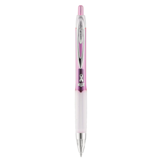 uniball 207 Office Pack Gel Pen, Retractable, Medium 0.7 mm, Black Ink, Pink Barrel, 36/Pack