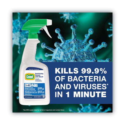 Comet Disinfecting Cleaner w/Bleach, 1 gal Bottle, 3/Carton
