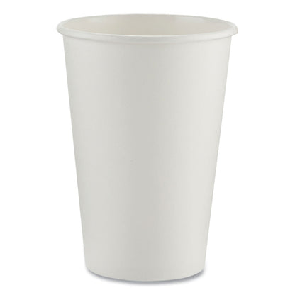 Dixie Paper Hot Cups, 16 oz, White, 50/Sleeve, 20 Sleeves/Carton
