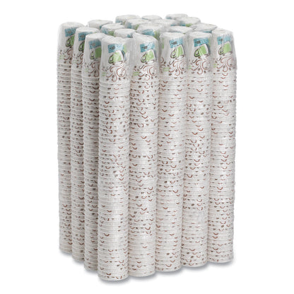 Dixie PerfecTouch Paper Hot Cups, 12 oz, Coffee Haze Design, Individually Wrapped, 1,000/Carton