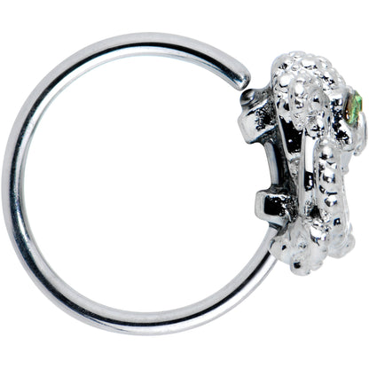 20G 5/16 Clear Green Gem Sunglasses Octopus Nose Hoop