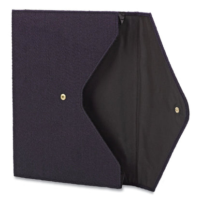 Smead Soft Touch Cloth Expanding Files, 2" Expansion, 1 Section, Snap Closure, Letter Size, Dark Blue