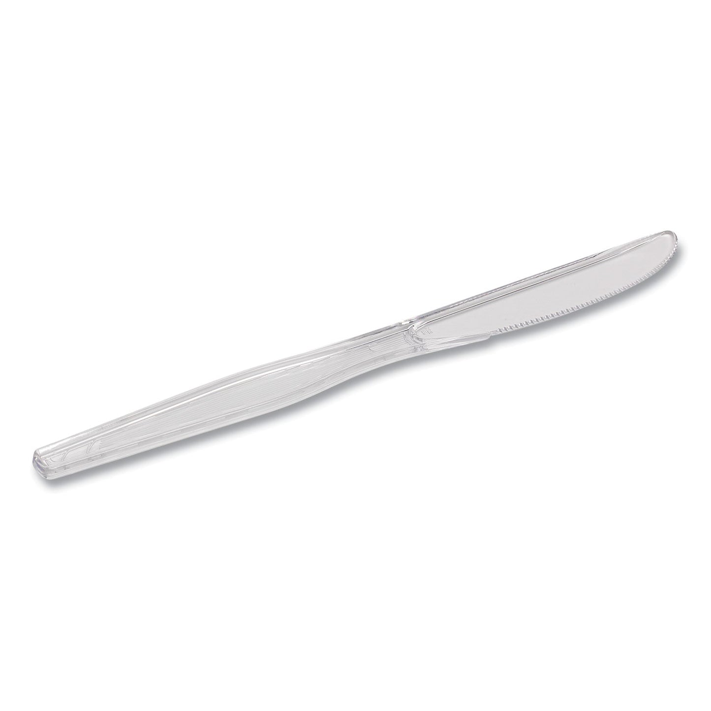 Dixie Heavyweight Polystyrene Cutlery, Knives, Clear, 1,000/Carton